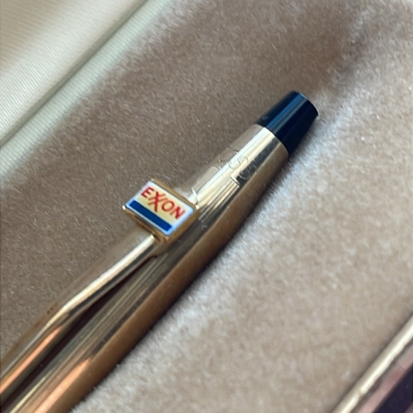 Vintage Exxon Cross Pen 10k Gold Filled Cross In Case - Picture 2 of 11
